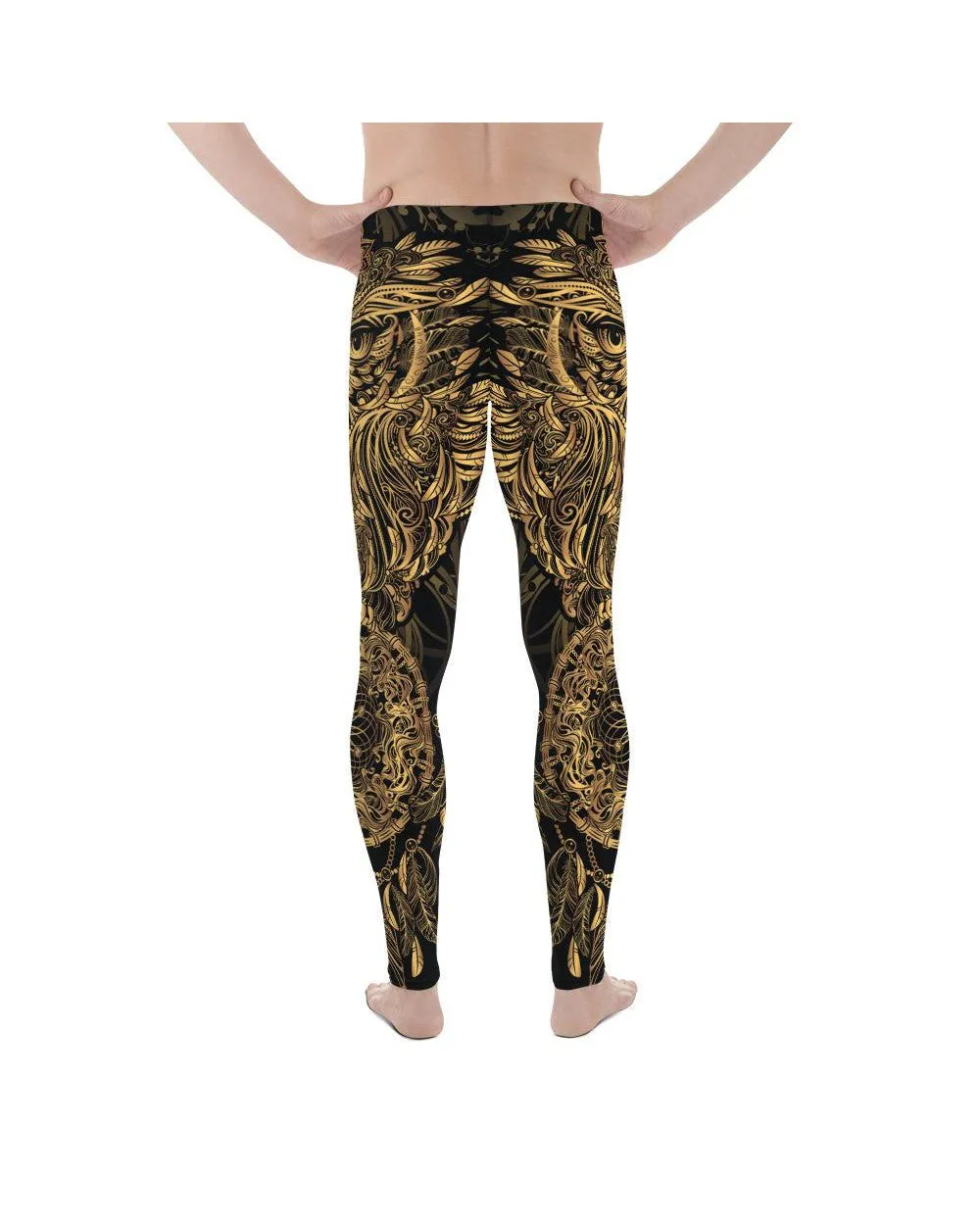 Golden Ornamental Owl Meggings