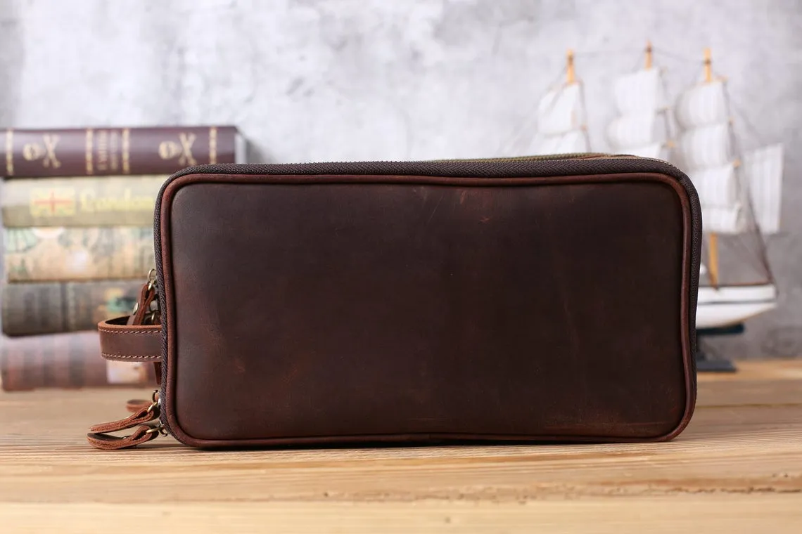 Groomsmen Gifts, Waterproof Leather Toiletry Bag, Groomsmen Proposal, Best Man Gift, Bridesmaid Gifts, Leather Dopp Kit, Mens Shaving Kit