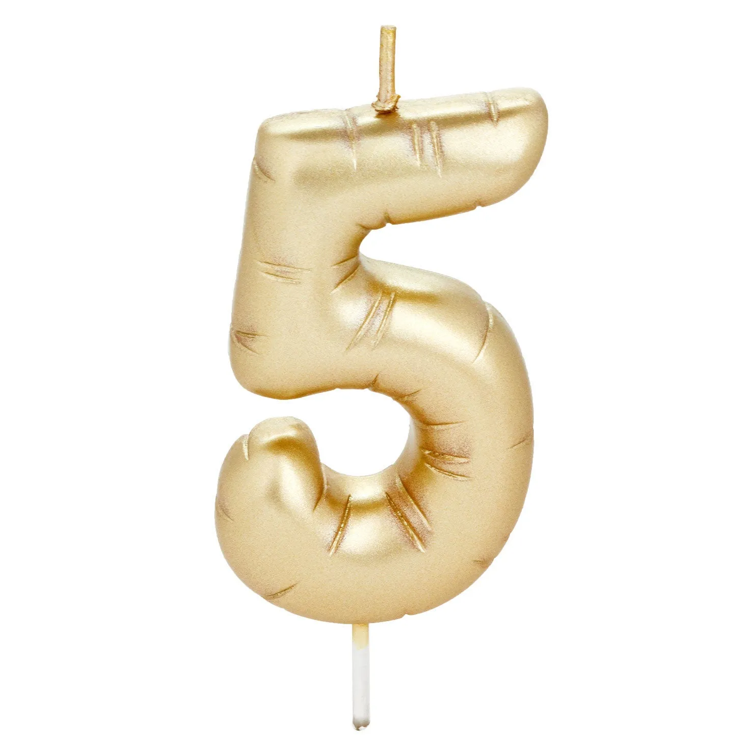 Hallmark ''5'' Metallic Gold Balloon Birthday Candle