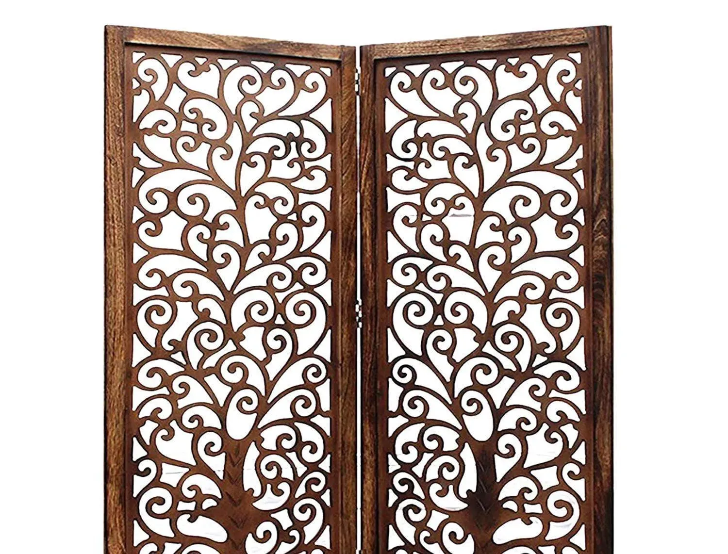 Handcrafted Brown Wooden Room Partition/Divider Screen