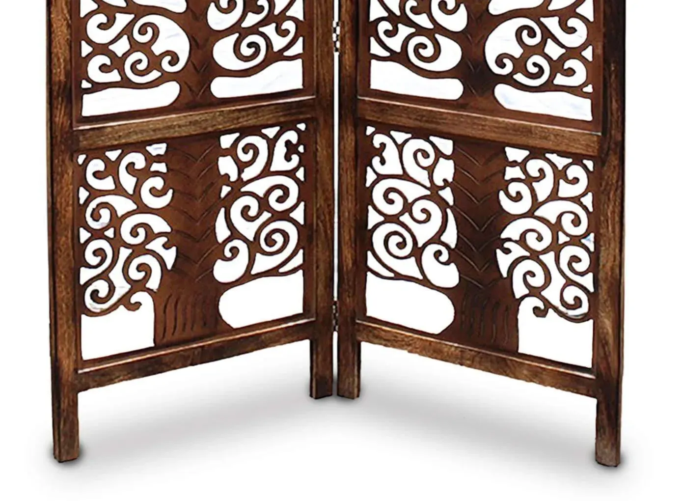 Handcrafted Brown Wooden Room Partition/Divider Screen