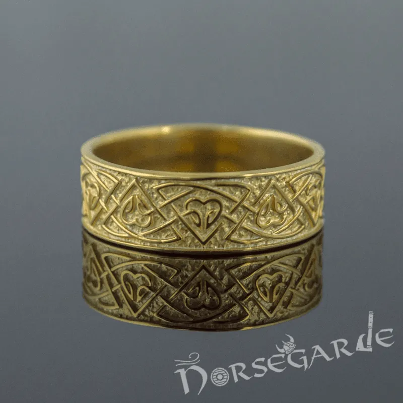 Handcrafted Celtic Ornamental Band - Gold