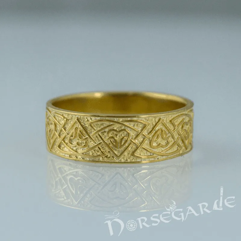 Handcrafted Celtic Ornamental Band - Gold