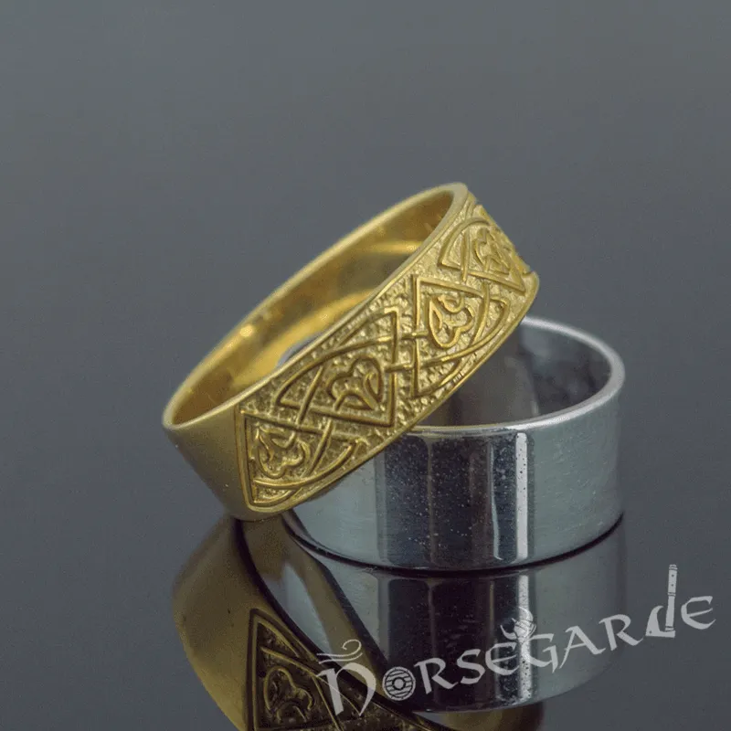 Handcrafted Celtic Ornamental Band - Gold