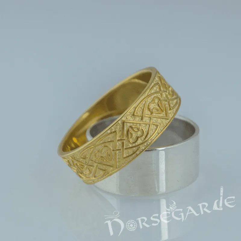 Handcrafted Celtic Ornamental Band - Gold