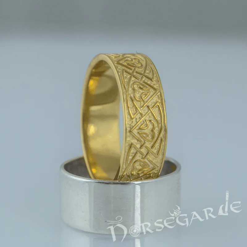 Handcrafted Celtic Ornamental Band - Gold