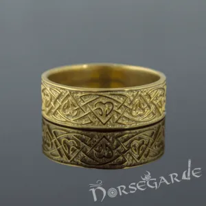 Handcrafted Celtic Ornamental Band - Gold