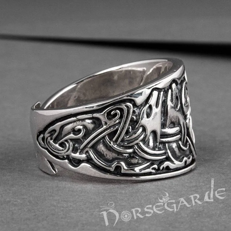 Handcrafted Jellinge Ornamental Band - Sterling Silver