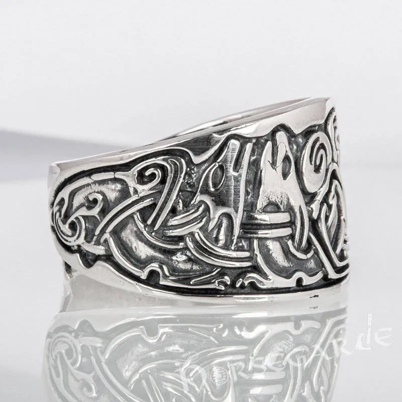 Handcrafted Jellinge Ornamental Band - Sterling Silver