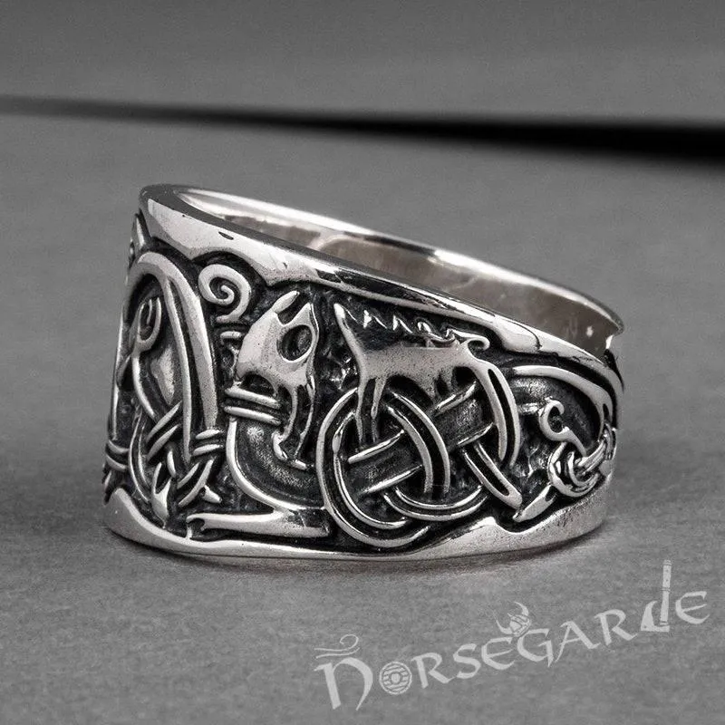 Handcrafted Jellinge Ornamental Band - Sterling Silver