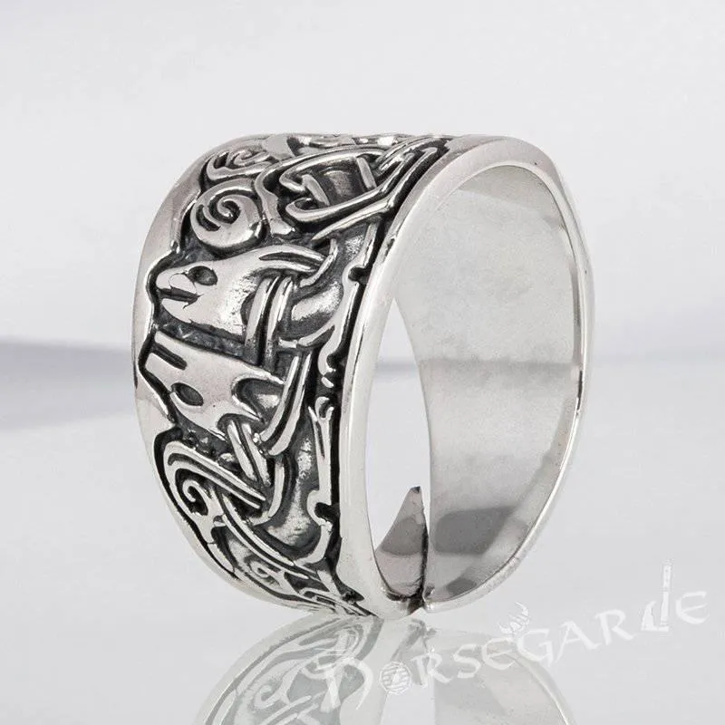 Handcrafted Jellinge Ornamental Band - Sterling Silver