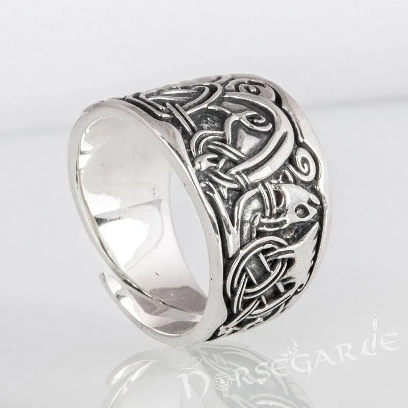 Handcrafted Jellinge Ornamental Band - Sterling Silver