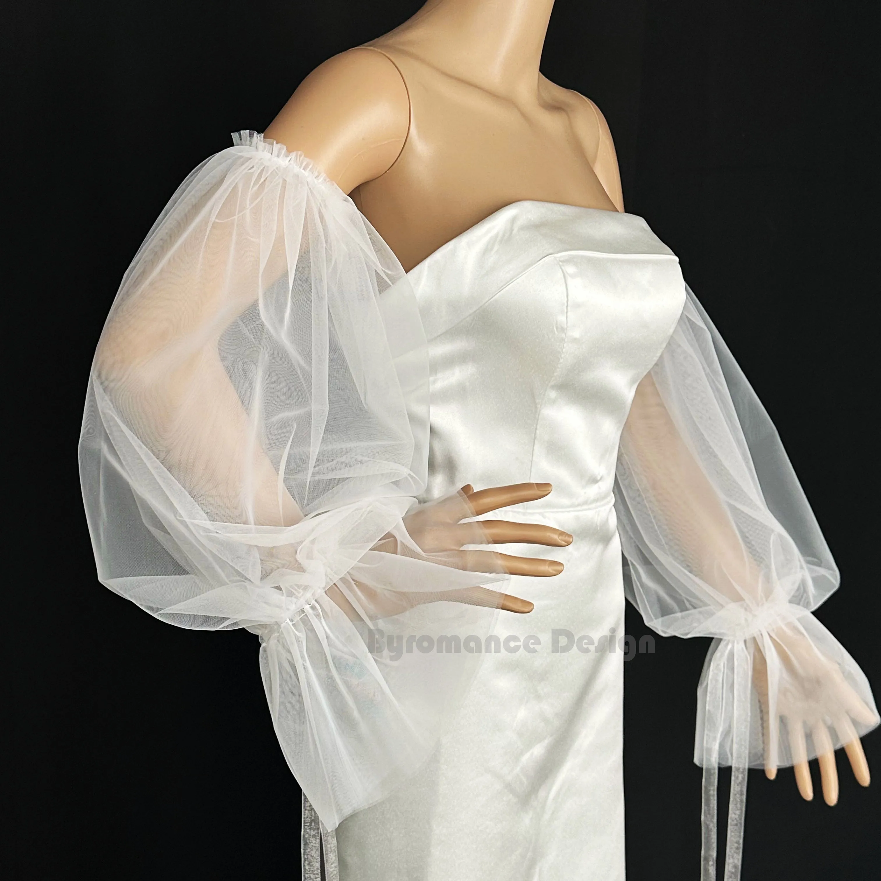 handmade classic tulle detach wedding sleeve,  bridal sleeve