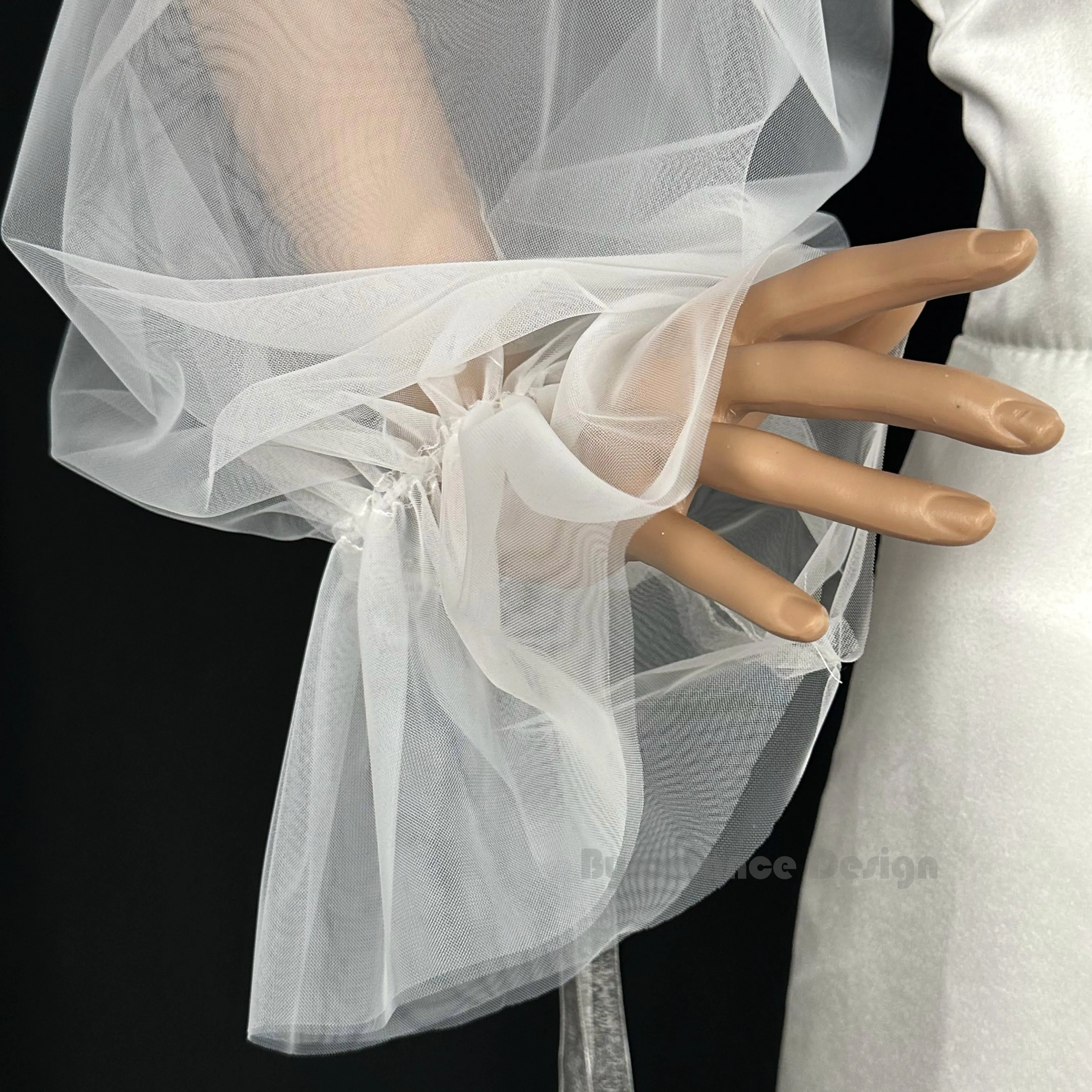 handmade classic tulle detach wedding sleeve,  bridal sleeve