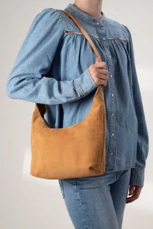 Harpers Emporium Shoulder Bag in Tan suede