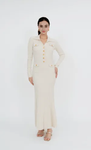 Hartamas Knit Dress in Lucent White