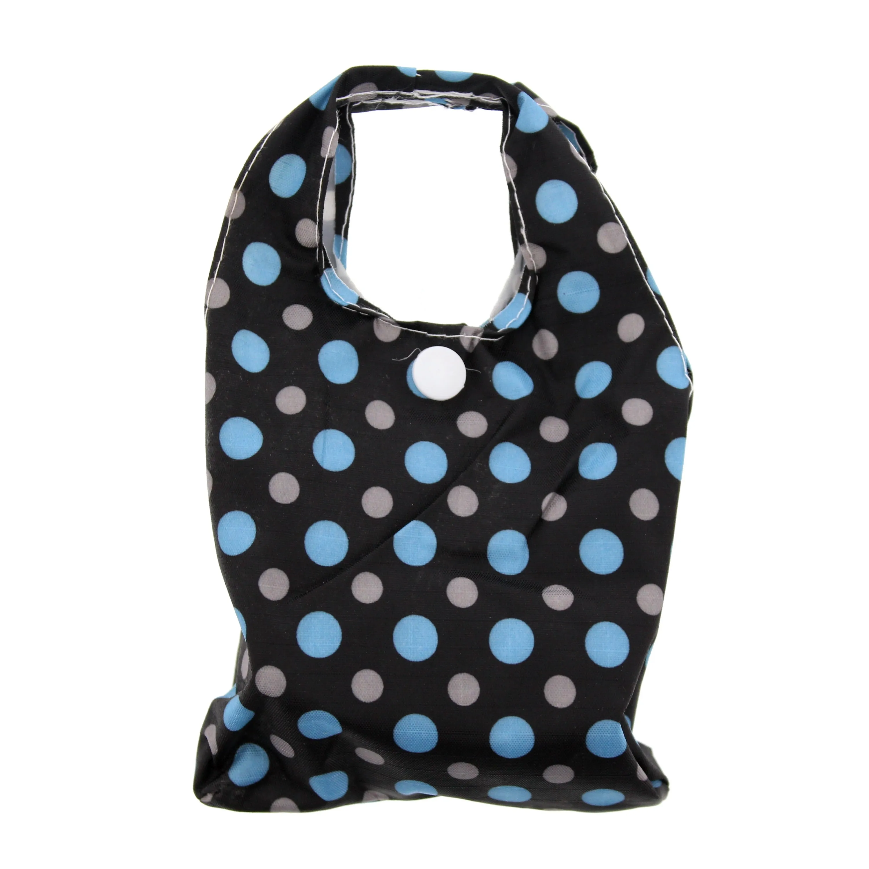 Heavy Duty Polka Dot Shopping Bag in Pocket Pouch