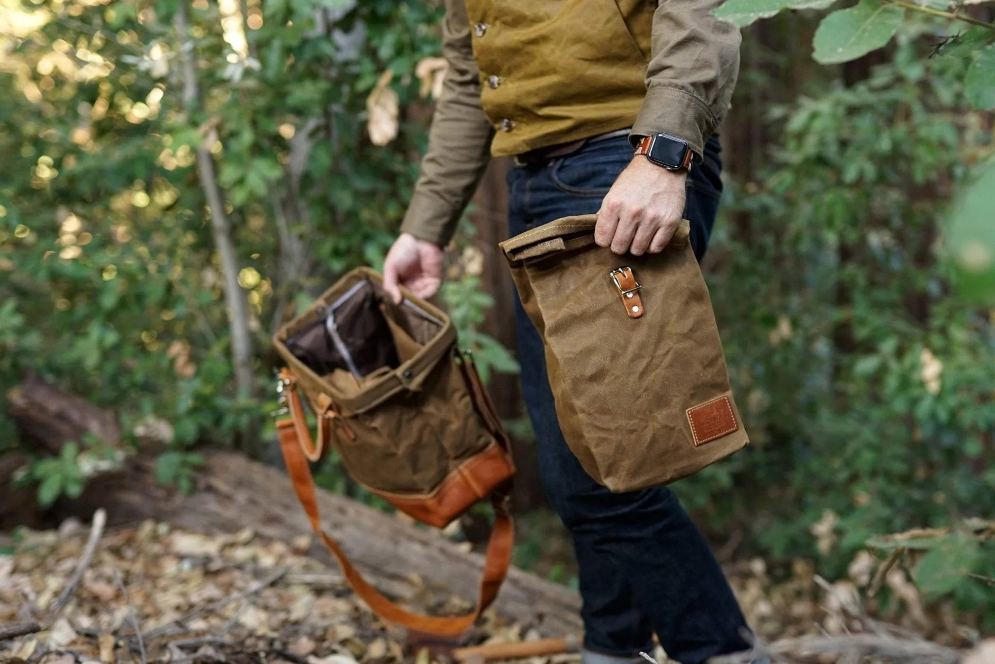 Helko Werk Germany: Heavy Duty Waxed Canvas Lunch Bag - Water-Resistant Design