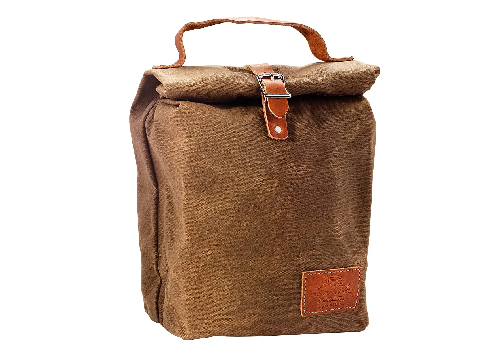 Helko Werk Germany: Heavy Duty Waxed Canvas Lunch Bag - Water-Resistant Design