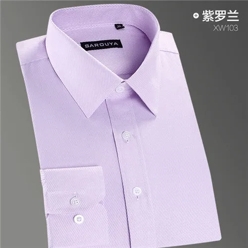 High Quality Stripe Twill Long Sleeve Shirt #XW1XX