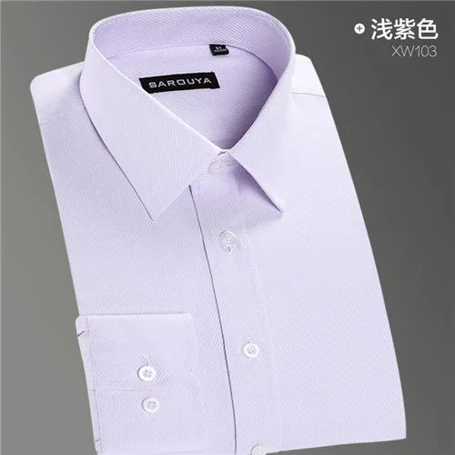 High Quality Stripe Twill Long Sleeve Shirt #XW1XX