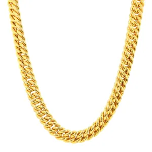 Hollow Gold Curb Link Necklace