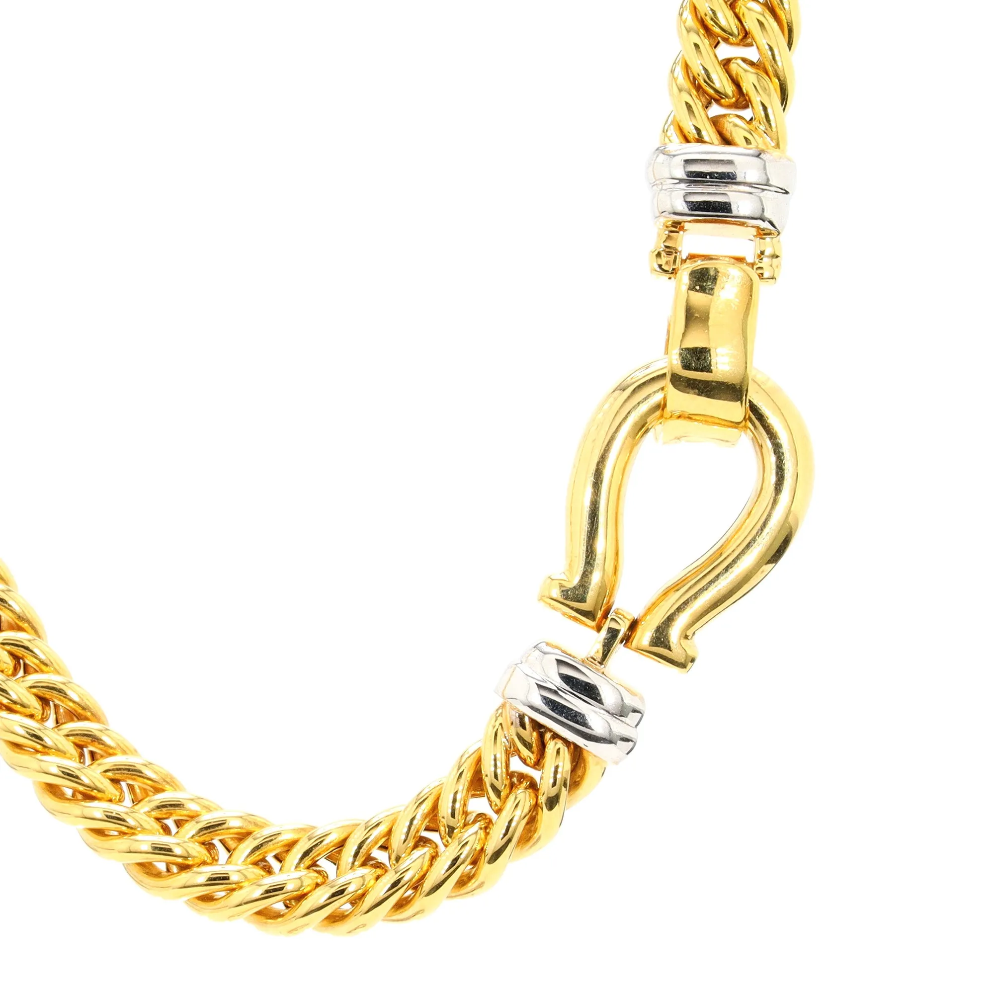 Hollow Gold Curb Link Necklace