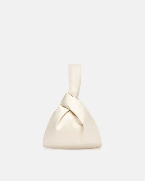 Jen - Mini Structured Satin Bag - Creme