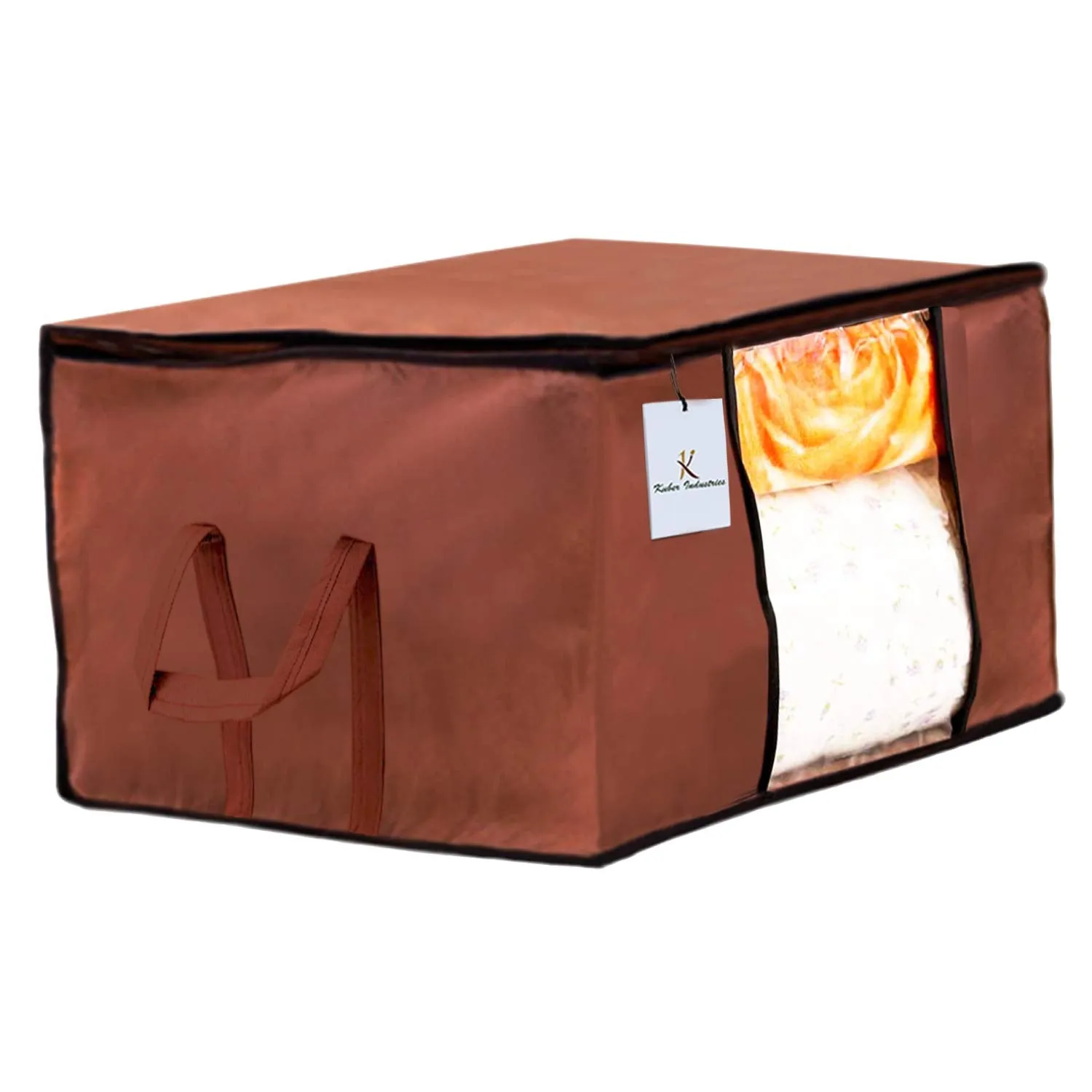 Kuber Industries Underbed Storage Bag, Storage Organiser, Blanket Cover Set of 6 - Dark Brown, Extra Large Size-CTKTC23823