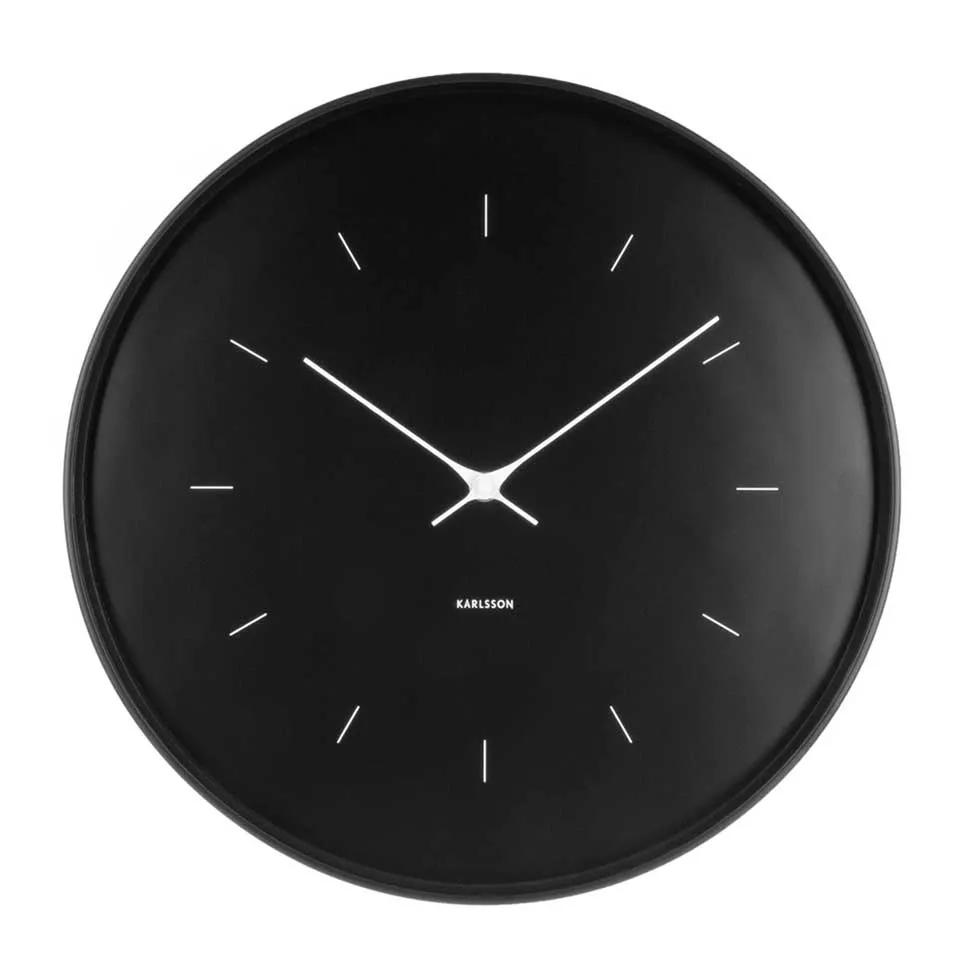 Large Butterfly Hands Clock – Black (37cm)