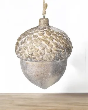 Large Hanging Gold Finish Acorn