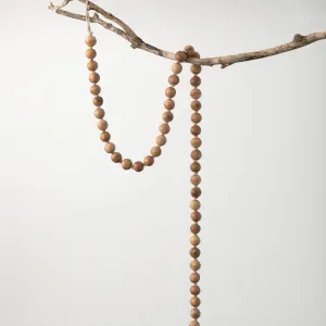 Light Brown Wood Beaded Garland