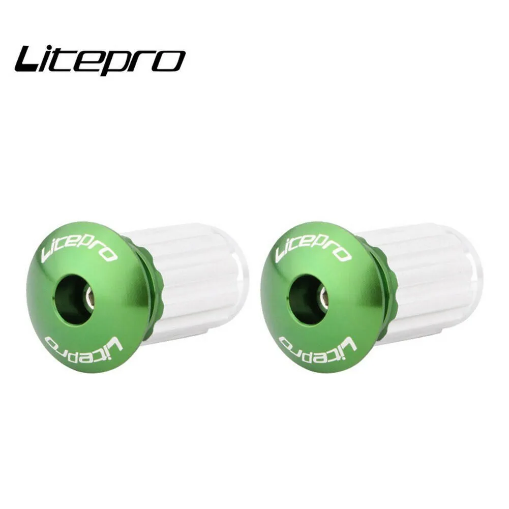 Litepro 1 pair foldable bicycle handlebar plug bicycle handlebar cover aluminum alloy road bike handlebar end cap accessory