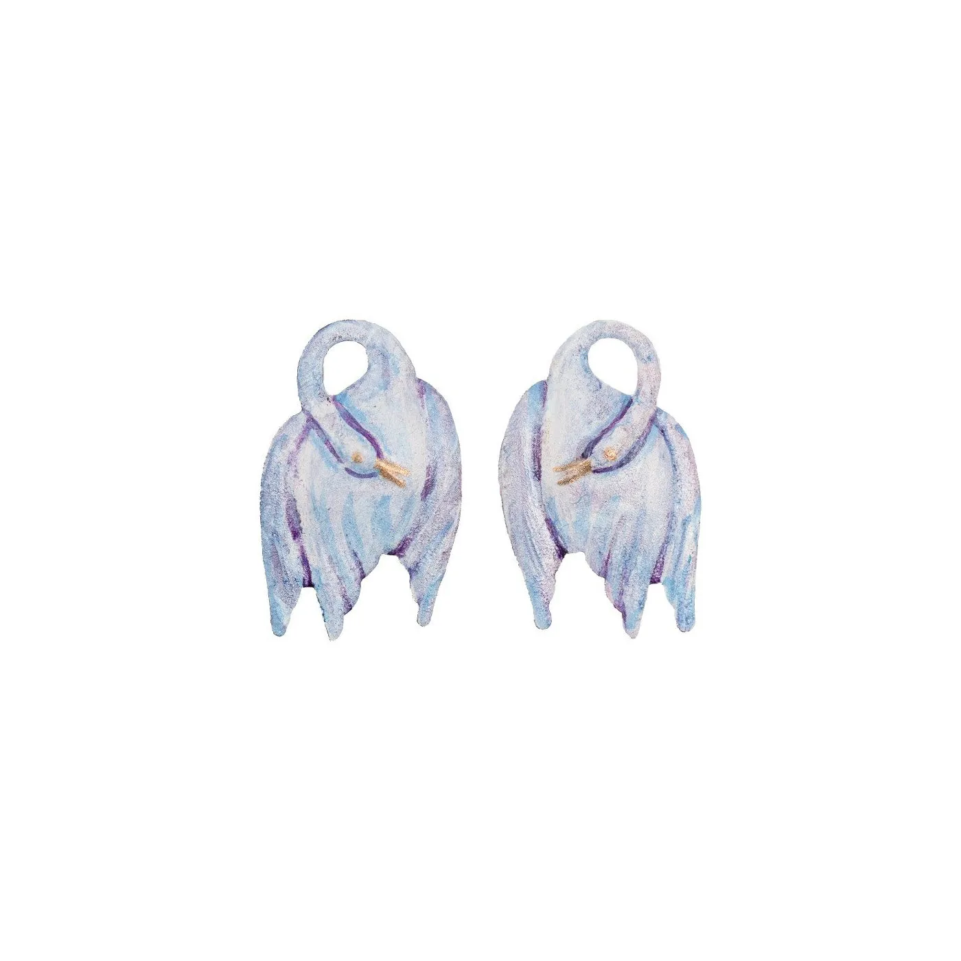 Little Watercolour Swan Earrings