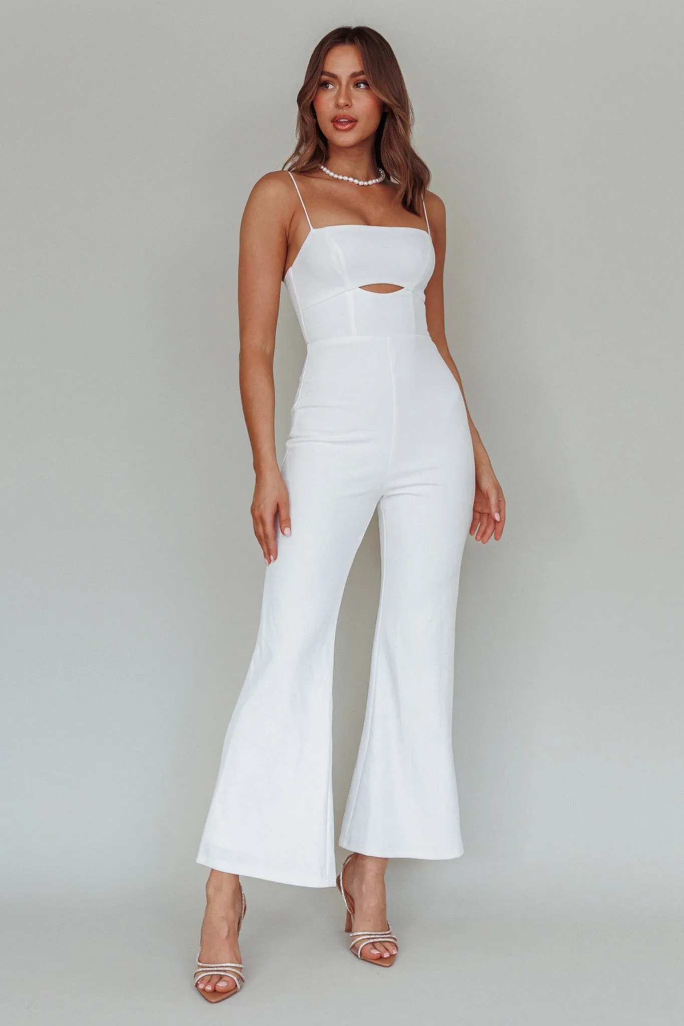 Lyrics Keyhole Jumpsuit White