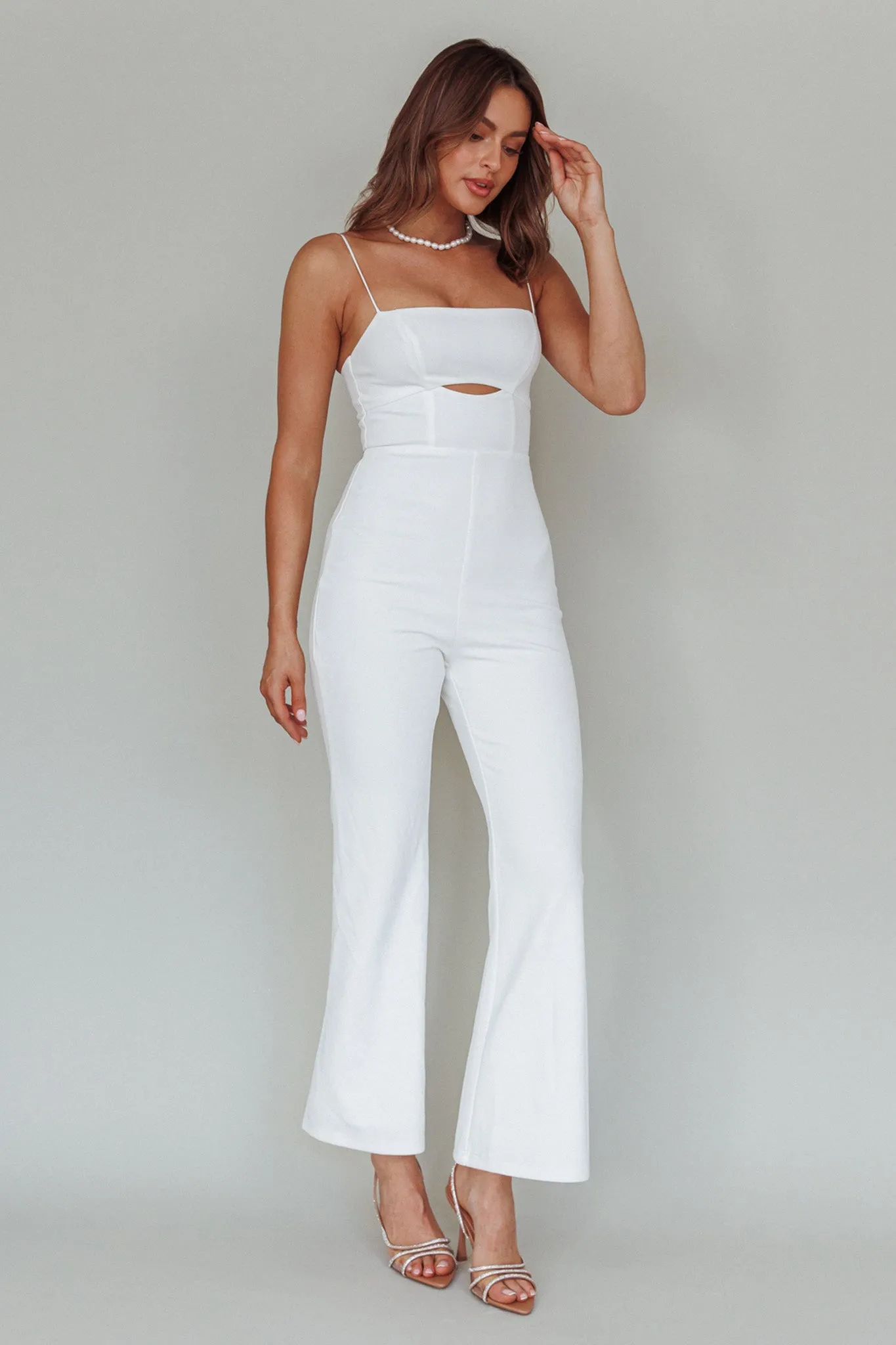 Lyrics Keyhole Jumpsuit White