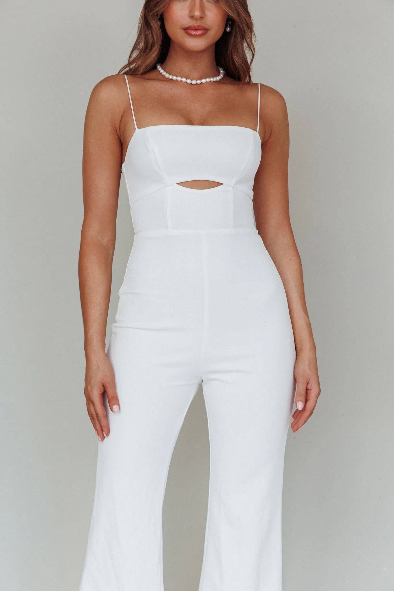 Lyrics Keyhole Jumpsuit White