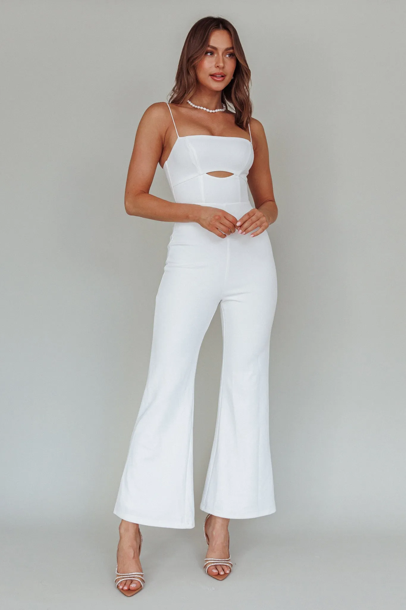 Lyrics Keyhole Jumpsuit White