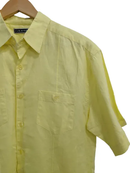 [M] Cubavera Yellow Button-Up Shirt