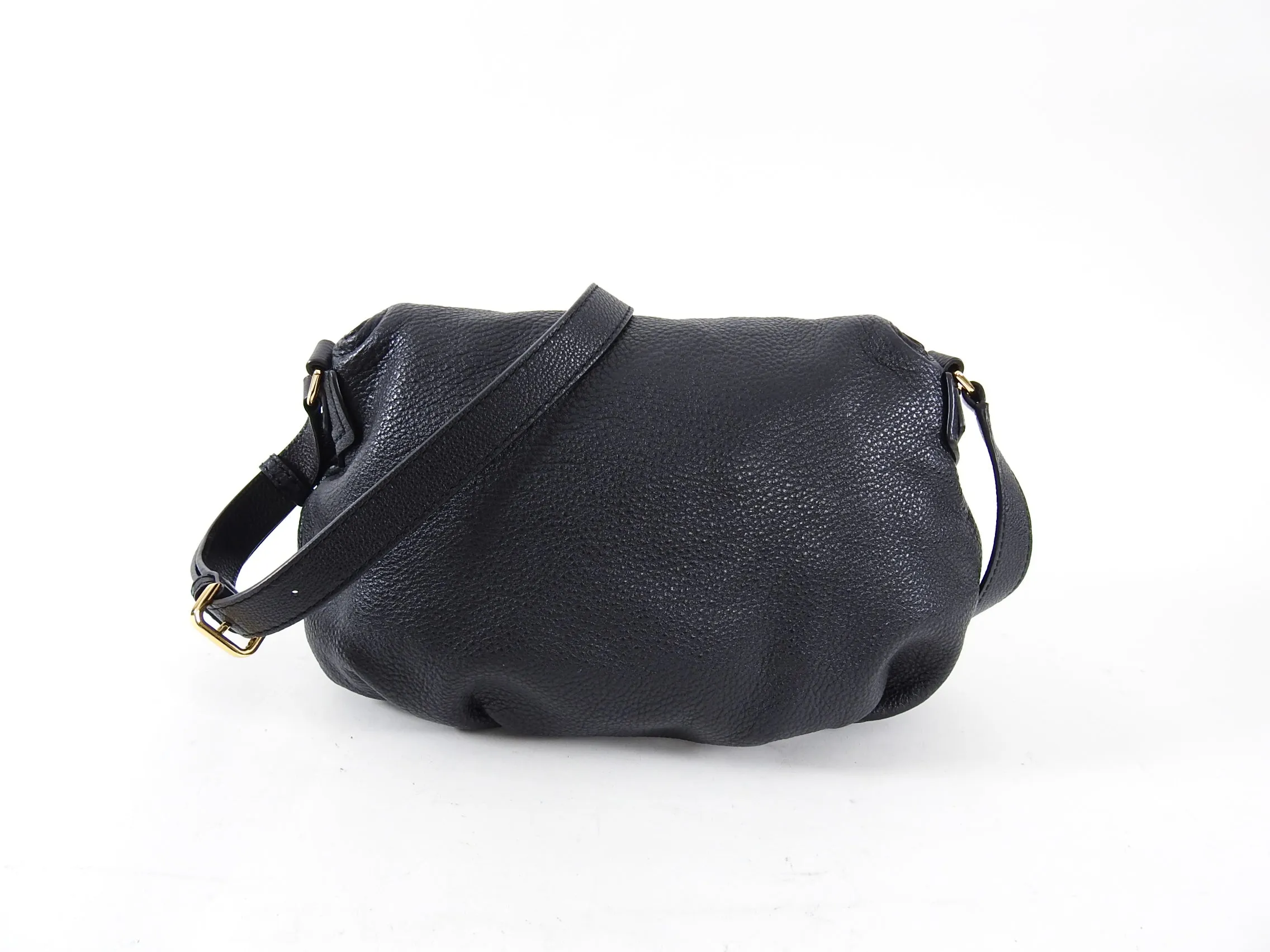 Marc Jacobs Black Grained Leather Crossbody Bag