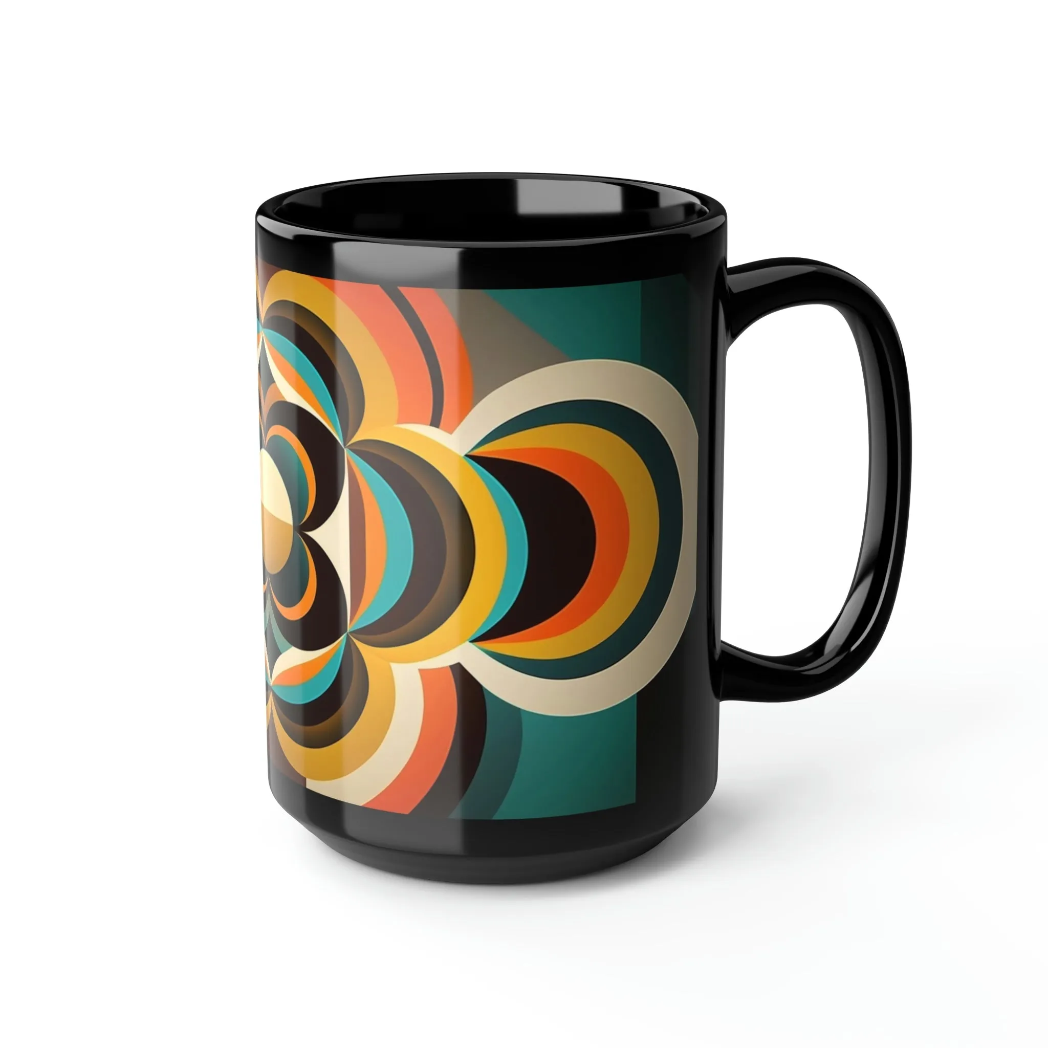 Mid Century Modern Geometric Pattern - 15 oz Coffee Mug