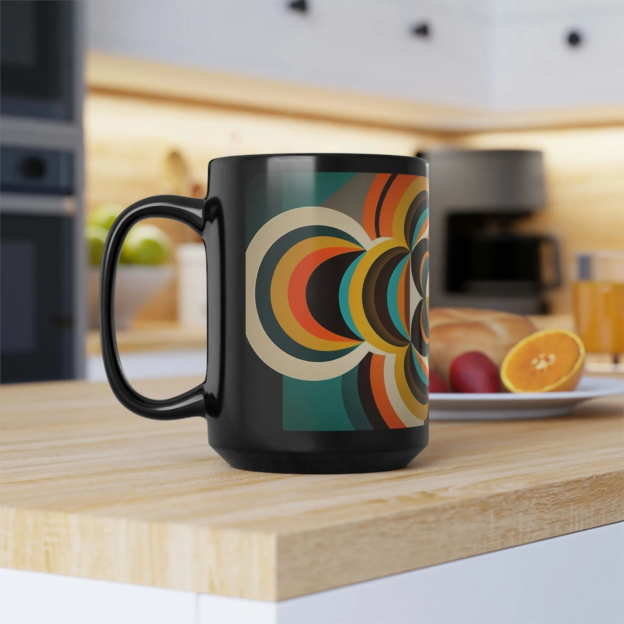 Mid Century Modern Geometric Pattern - 15 oz Coffee Mug