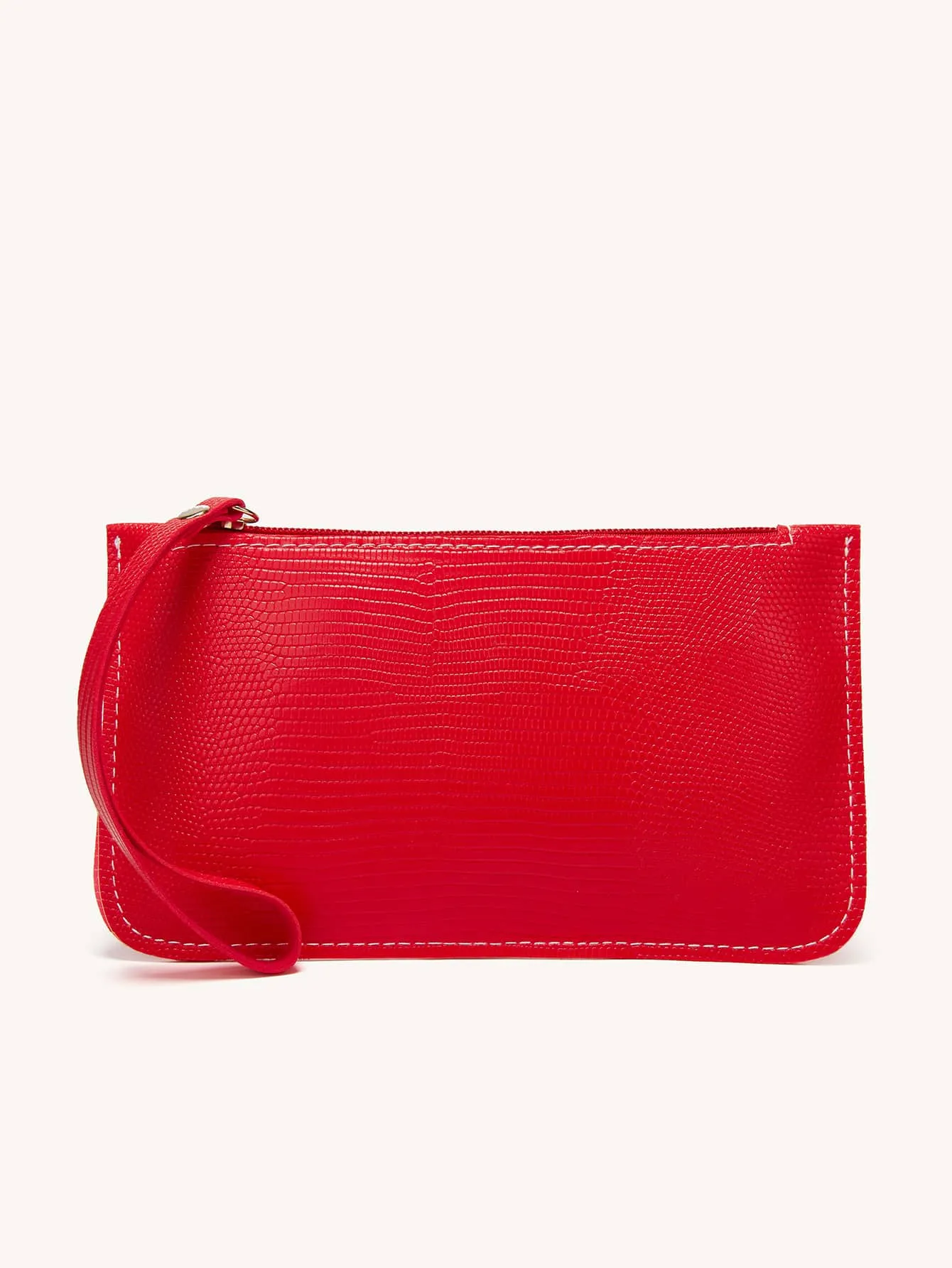 Mini Lizard Pattern Clutch Bag With Wristlet