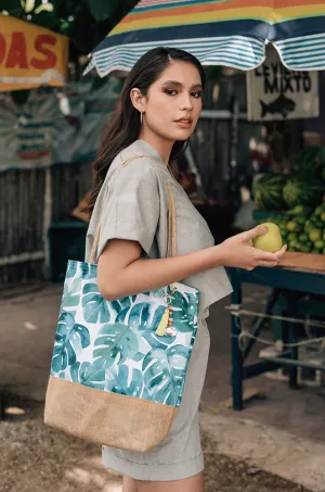 MONSTERA / tropical beach bag