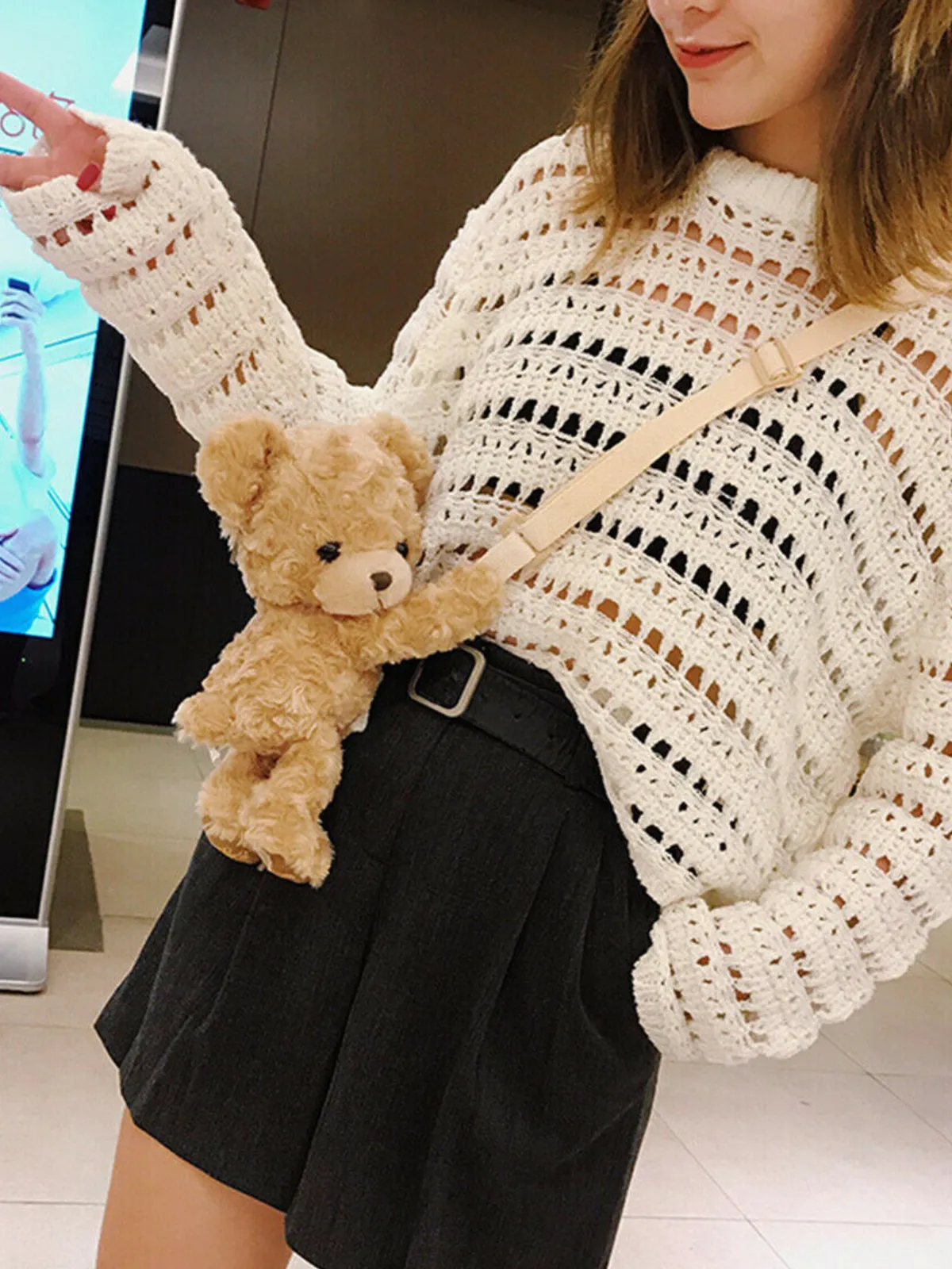 My Furry Friend Teddy Bear Crossbody Bag