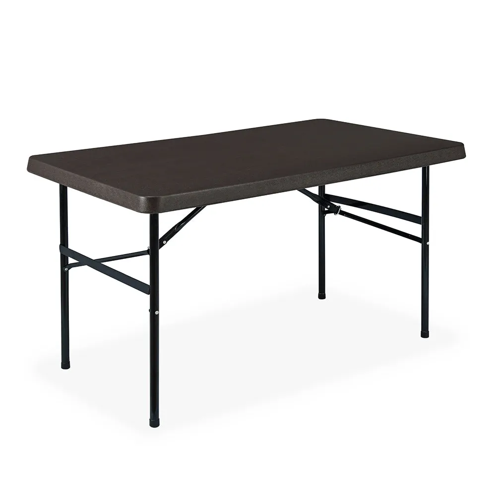 Nilkamal Festive 4 ft Foldable Rectangle Table (Brown)