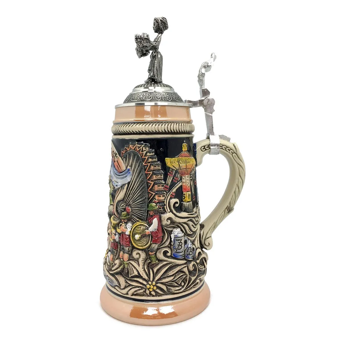 Oktoberfest Zapft 1L Made In Germany Ceramic Beer Stein