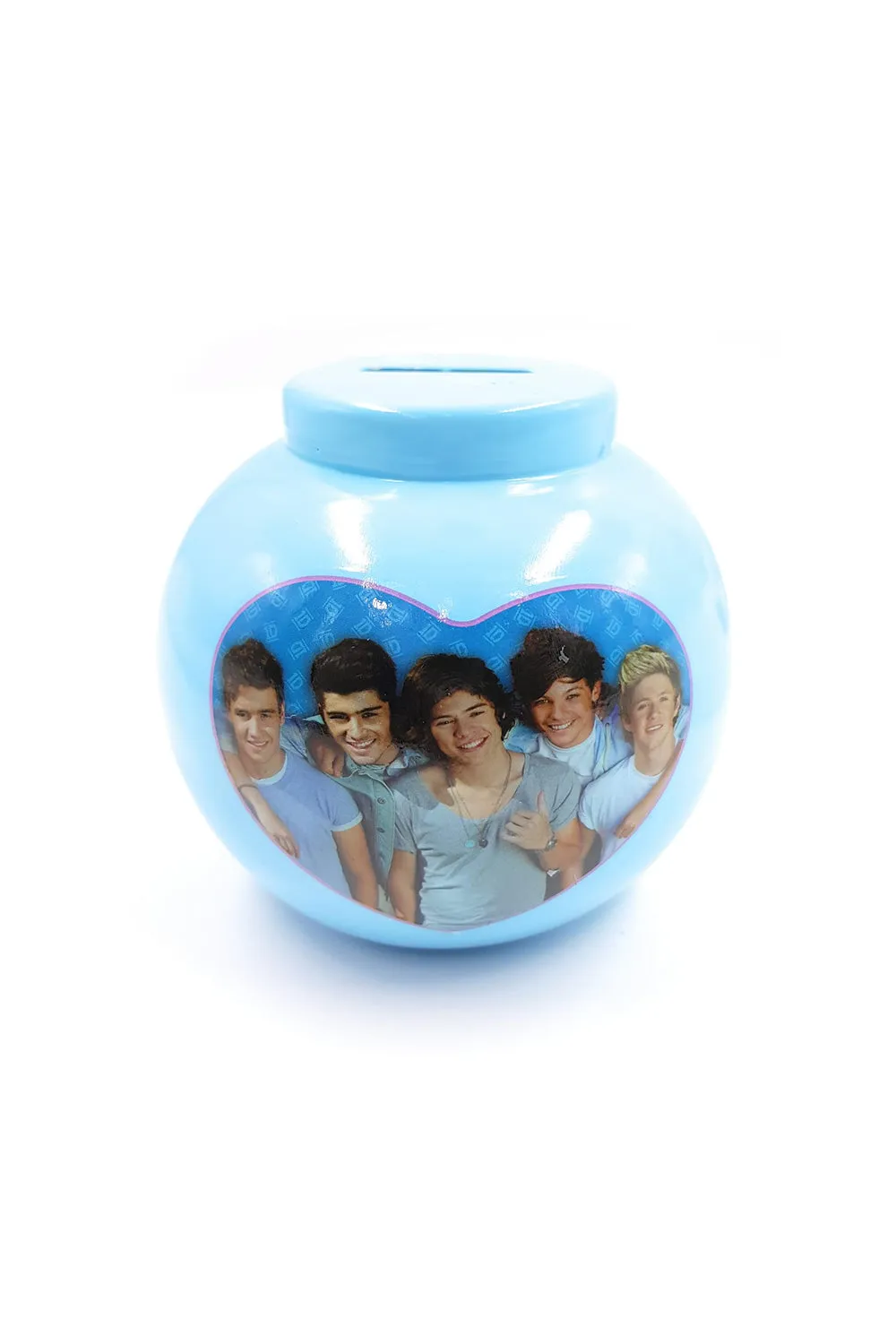 One Direction Red and Blue Ceramic Money Pot