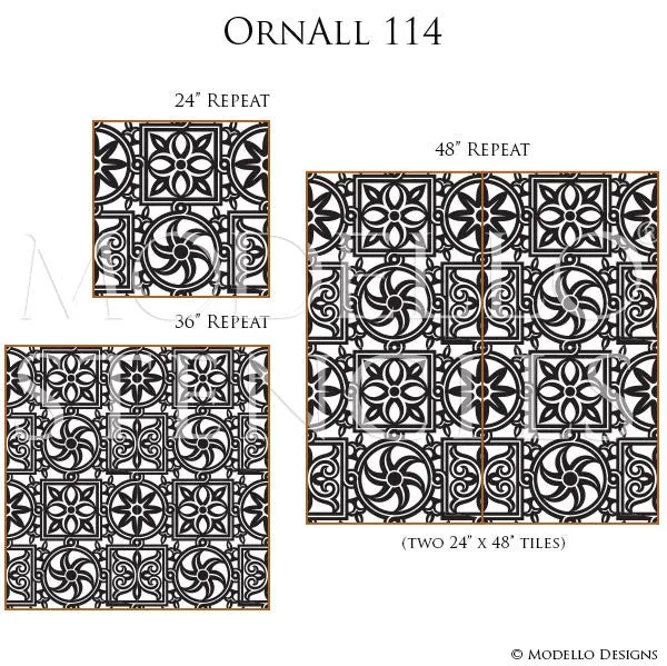 OrnAll114 Custom Vinyl Stencil