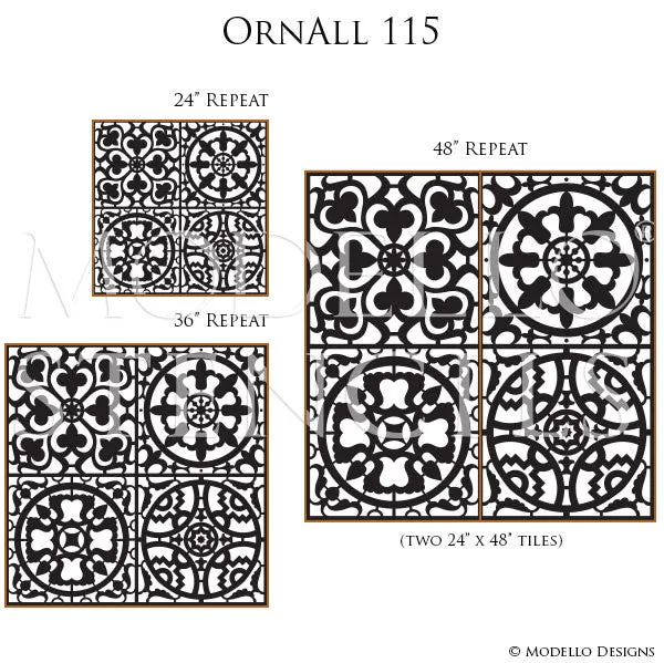 OrnAll115 Custom Vinyl Stencil